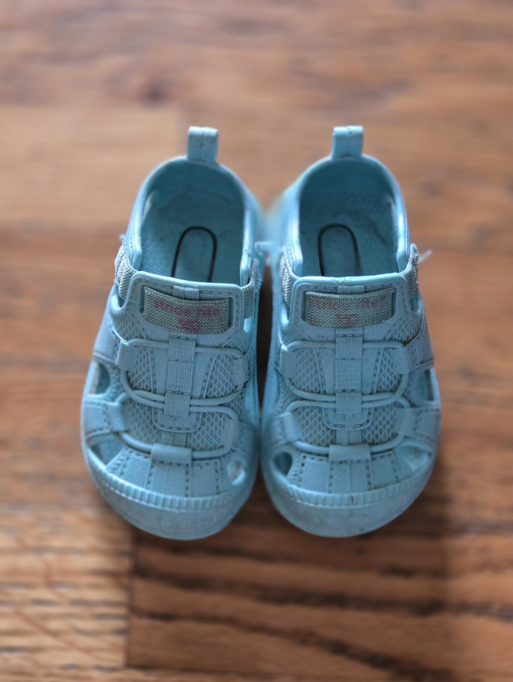 Stride Rite Lightweight Aqua Blue Closed-Toe Sandals